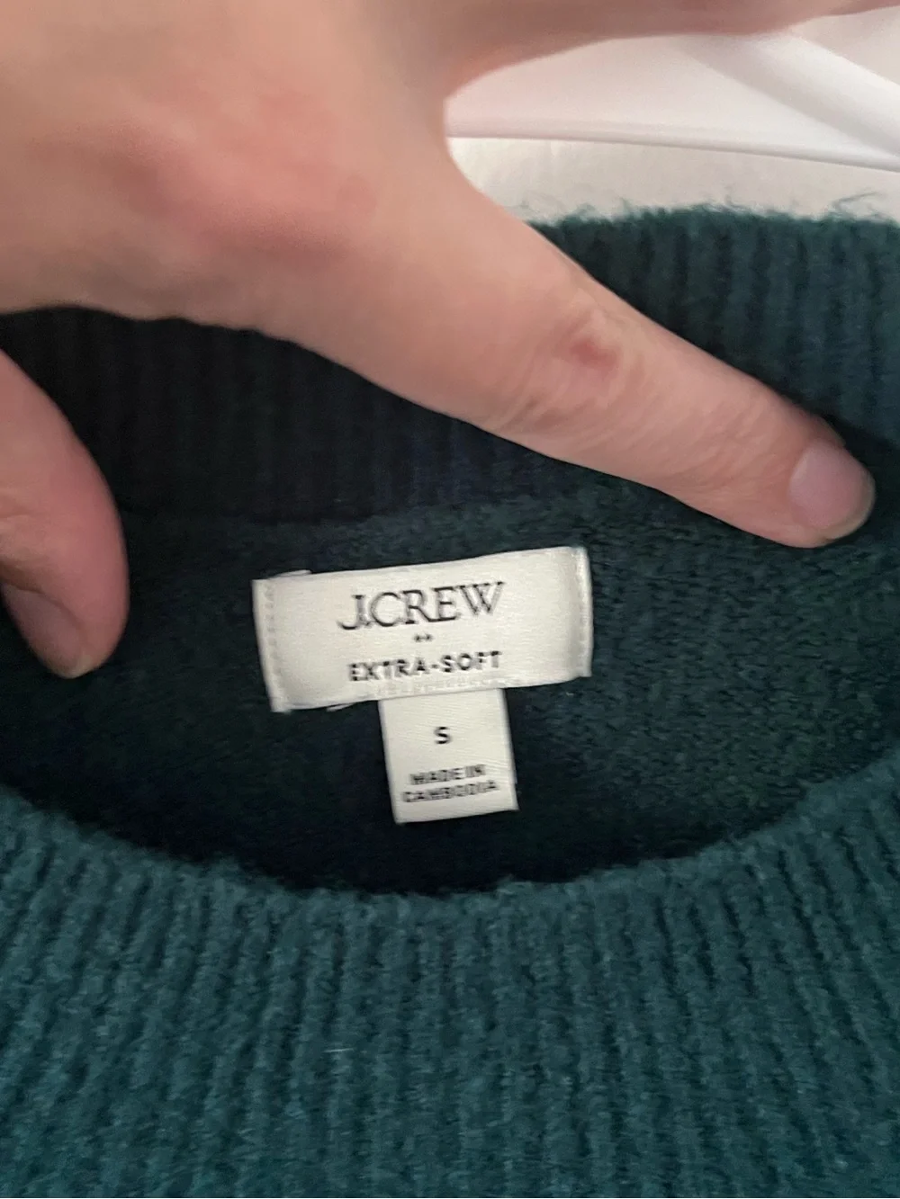 J. Crew Crewneck Sweater in Extra Soft Yarn Small Academic Green CN405